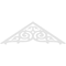 Ekena Millwork Pitch Athens Architectural Grade PVC Gable Pediment, 72"W x 24"H x 1"P (8/12) GPP072X024X100ATH - alternate 3
